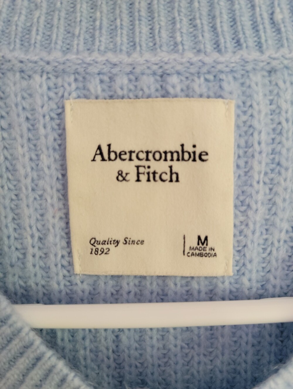 Abercrombie & Fitch Pastel Blue Ribbed Button Cardigan - Picture 4 of 4